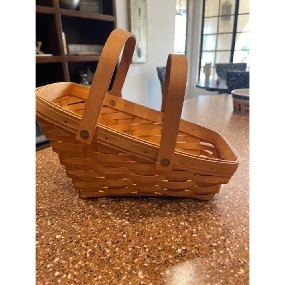 Longaberger hi low basket double handle